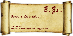 Basch Zsanett névjegykártya